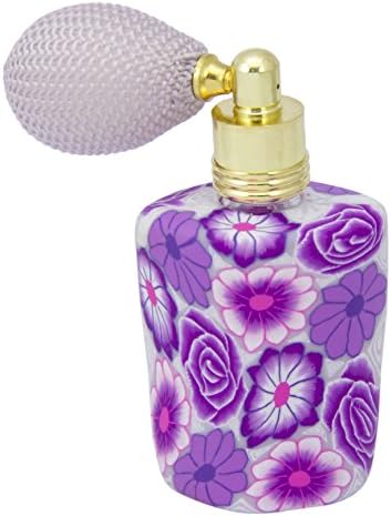 Maketop Vintage Flower Style Refillable Perfume Atomizer Spray Bottle (Style L)(12ml)