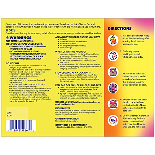 Midol Heat Vibes Menstrual Patches 6 ct Midol Heat Vibes Menstrual