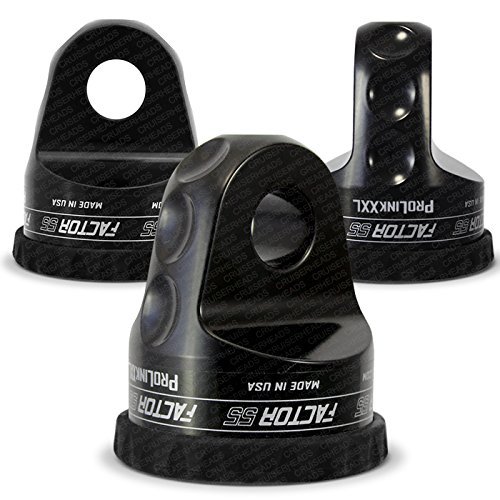 Factor55 ProLink XXL Loaded Shackle Mount With Titanium Pin & Rubber Guard (24,000 Lbs) - Black