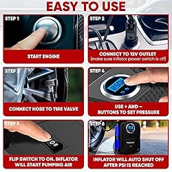 FORTEM Tire Inflator Portable Air Compressor 150