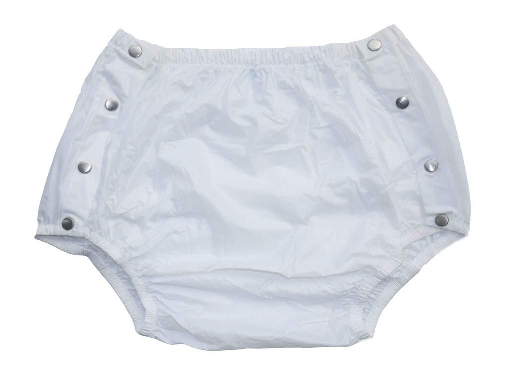 Haian Adult Incontinence Snap-on Plastic Pants (3X-Large, White)