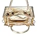 Clear Shoulder Handbags for Ladies, OURBAG Fashion 2 in 1 Designer Women's Waterproof Transparent Handbag Top Handle Crossbody Bag and Purse (Gold)