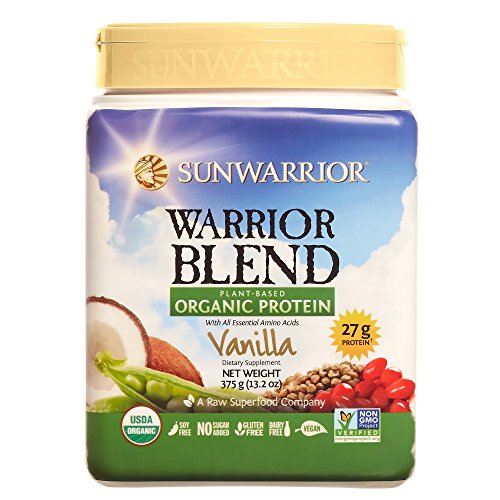 Sunwarrior - Warrior Blend, Raw, Plant-Based, Organic Protein, Vanilla, 15 servings