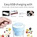 Geek Chef Portable Blender Mini Personal Blender Small Smoothie and Shakes Blender Cordless Small Blender Cup, USB Rechargeable Travel Blender, Glass Body, BPA-Free Tritan,10oz/300ml, Blue