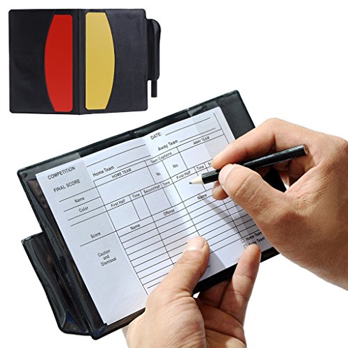 Aixia Sport Football Soccer Referee Wallet Notebook with Red Card and Yellow Card