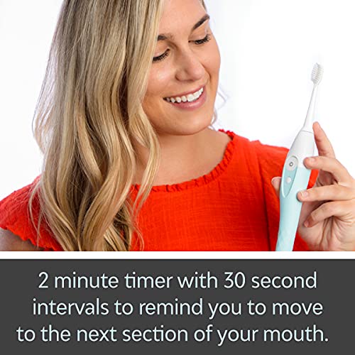 TAO Clean Umma Diamond Sonic Toothbrush and Cleaning Station, Electric Toothbrush with Patented Docking Technology, Ergonomic Handle, Dual Speed Settings, Light Blue
