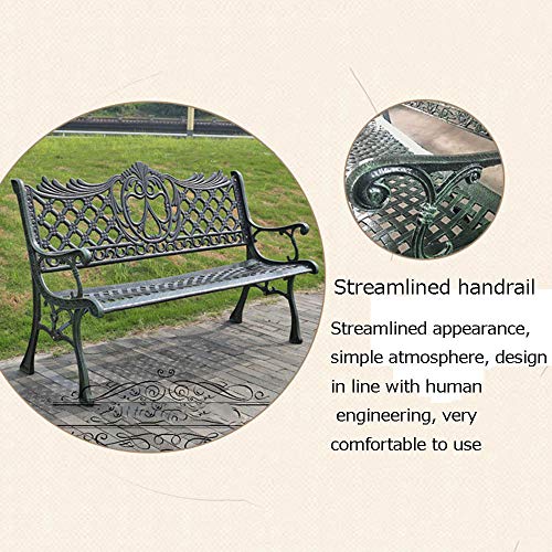 household products Gartenbank Metallbank im Freien, 3-Sitzer Sitz im Freien Terrassenmöbel Sitz, Park Terrasse Ruhebank… – Bild 8