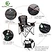 Camping World Portable Folding Collapsible Padded Oversized Camping Chairs with Steel Frame,Cup Holder Quad Lumbar Back – Heavy Duty Support 450 LBSthumb 3