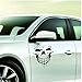 Naladoo Vinyl Skull Skeleton Body Decal Reflective Car Stickers Vehicle Styling Removable Waterproof Sticker PVC (White)