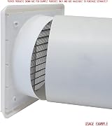 Kair White 150mm Louvred Wall Vent Grille with Flyscreen 183mm x 183mm view 8