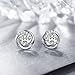J.Rosée Women Classic 925 Sterling Silver High Polished Cubic Zirconia Small Hinged Hoop Earrings Christmas Jewelry Gifts (Spiral Love)