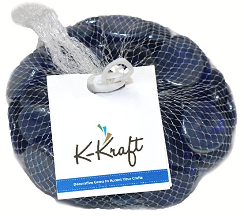 Classic Glass Gems for Vase Filler, Table Scatter and Beautiful Accents (28-32mm, Cobalt Blue)