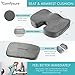 ComfySure 3 Piece Seat Cushion Set – Back Lumbar Support, Tailbone Coccyx Orthopedic Pain Relief, 2 Padded Armrest Covers – Memory Foam, Removable Plush Covers – Fits Most Office Computer Chairs