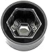 Black Wheel Nut Cover, Push Type
