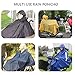 ANYOO Waterproof Rain Poncho Bike Bicycle Rain Capes Lightweight Compact Reusable for Adults Grey