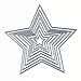 Whitelotous Cutting Dies Stencil Metal Mould for DIY Scrapbook Album Paper Card (8 pcs Star)