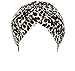 Pusheng Radiant Pleated Stretchable Polyester Bathing Turban Hat Head Cover Sun Cap Leopard