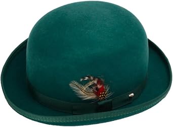 dark green derby hat