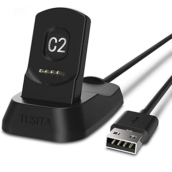 TUSITA Cargador para Ticwatch C2 - Base de Carga USB Cable 100 cm - SmartWatch Accesorios