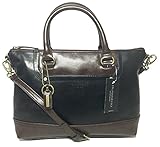 Tignanello Smooth Operator Satchel, Black/Dark Brown