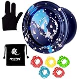 Yoyo Magicyoyo & Iyo Purple Line Professional Unresponsive Black Splash Yoyo with String