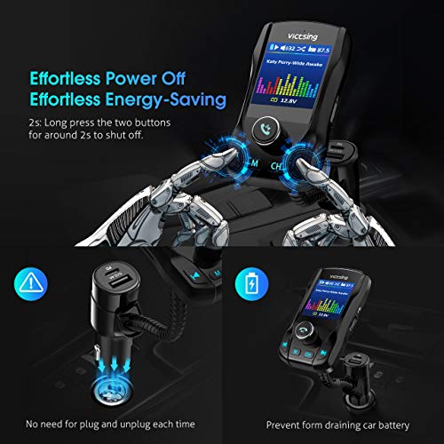 5 VicTsing+Upgraded+Bluetooth+Transmitter+Hands+free