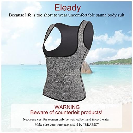 Eleady Womens workout Waist Trimmer Hot Sweat Slimming Neoprene Shirt Vest Body Shapers - Image 3