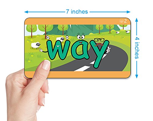 Alphabet, Short Vowel Phonics, 200 Sight Words - 322 X-Large Early Learning Flash cards - Baby, Toddler, Preschool, Kindergarten - Little Champion Reader Level 1 Word Reading cards