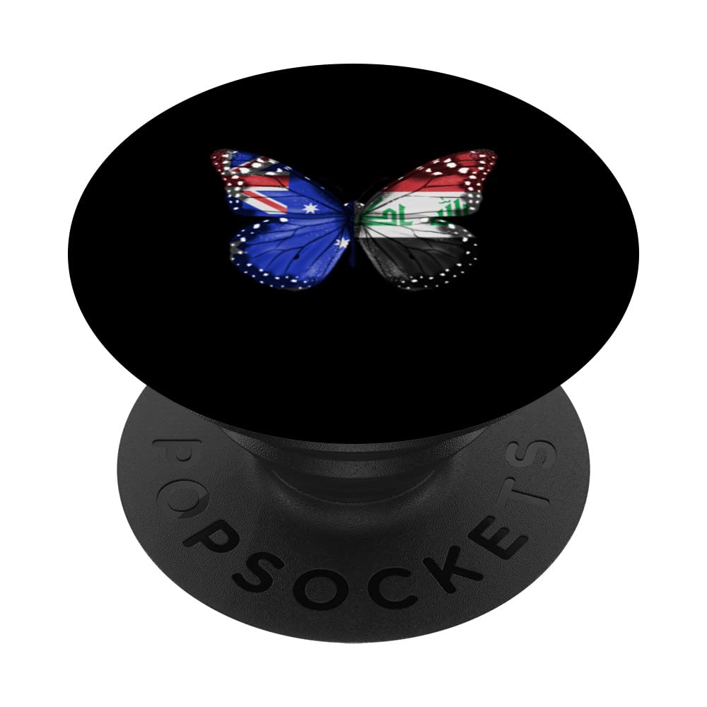 Australian Iraqi Flag Butterfly PopSockets Swappable PopGrip