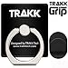 TRAKK Grip Clever Universal Ring Mount and Cradle for All Smartphones and Tablets, Cell Phone Holder, Apple, iPhone, IPad, Samsung, Nexus, Xiomi, LG, Mount Stand Holder Kickstand in Black Color