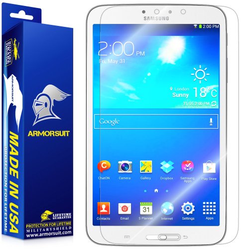 ArmorSuit MilitaryShield - Samsung Galaxy Tab 3 8.0 Tablet Screen Protector - Anti-Bubble Ultra HD Shield w/ Lifetime Replacements
