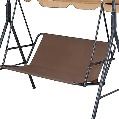 JEWELTH Replacement Swing Seat Cover 600D Oxford Waterproof Coffee