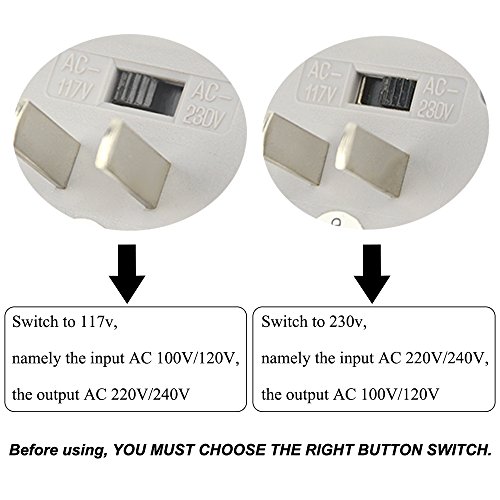 WGCD 35 Watt International Travel Voltage Converter Power Transformer 110v to 220v or 220v to 110v