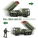 Tuko Pull Back Toy Cars Alloy Die-cast Military Vehicles for kids Ages up 3+