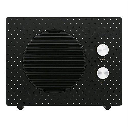 Kate Spade Portable Wireless Home Bluetooth Speaker,Black/White Dot