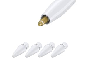 REEYEAR Replacement Tips Compatible with Apple Pencil 2 Gen iPad Pro Pencil, Logitech Crayon Digital Pencil - Apple Pencil iPencil Nib for iPad Apple Pencil 1 st/Pencil 2 Gen White 4 Pack