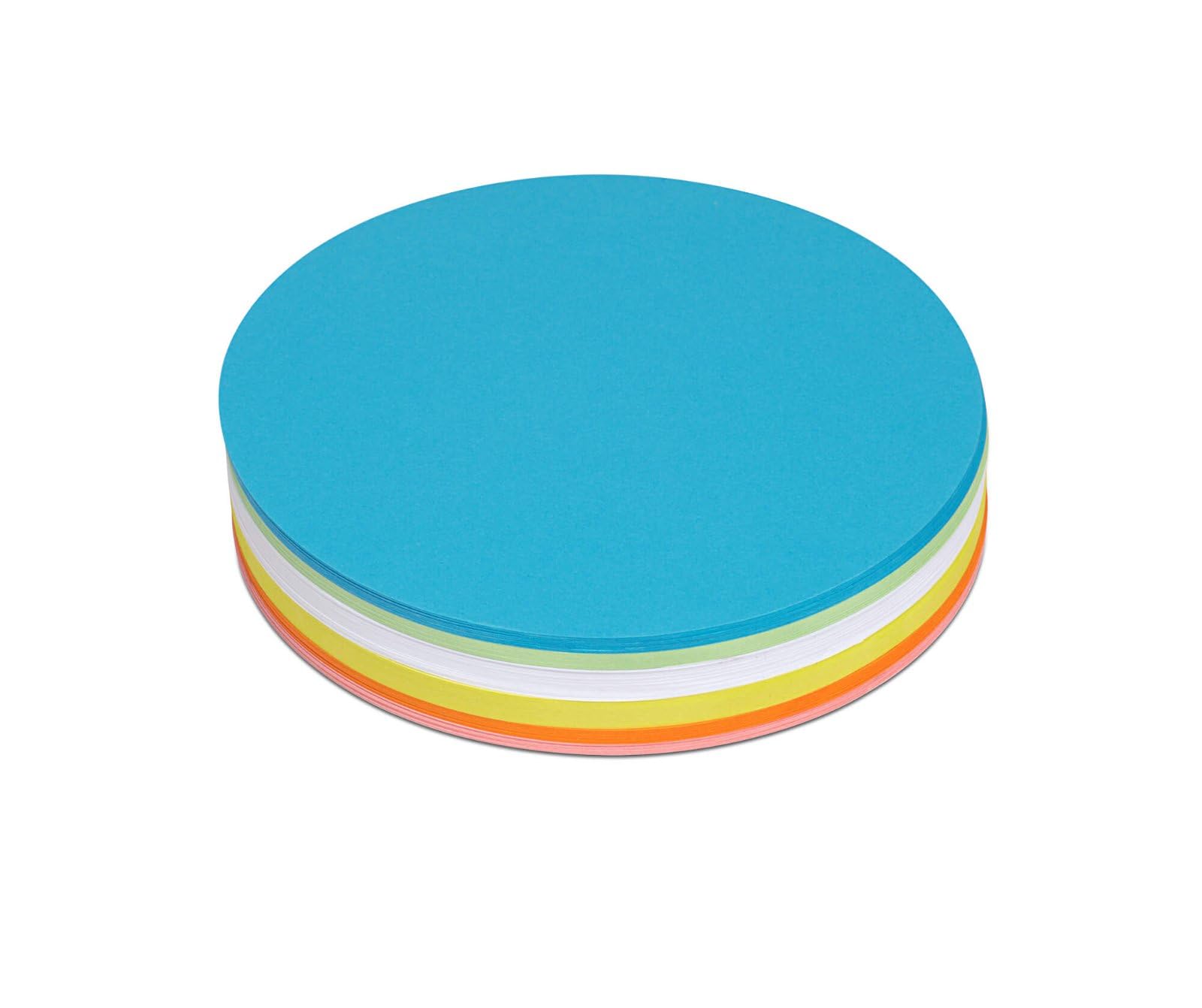 MAUL Moderation Cards Circle, 135 mm, 150 g/m² Paper, Usable On Both Sides, Assorted Colours, 120 Pieces