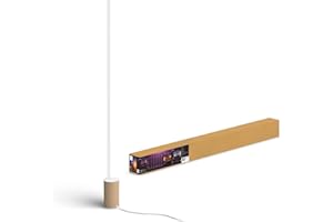 Philips Hue White and Color Ambiance Signe Gradient Color Changing Floor Lamp - Oak, 1 Pack - Flowing Multicolor Light Effect