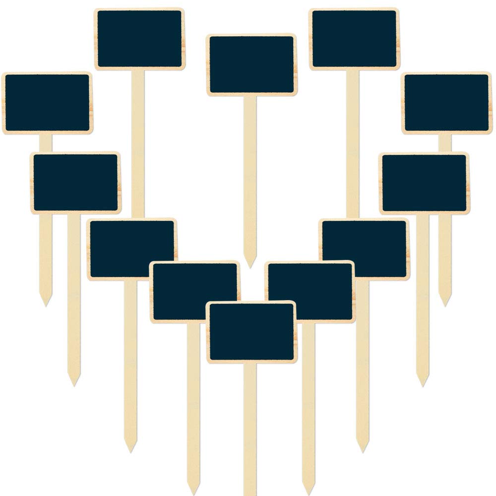 WANTOUTH 20Pcs Wooden Plant Labels Plant Tags Garden Chalkboard Plant Markers T-Type Plant Sign Tags Flowers Plants Tag for Nursery Flowers Vegetables Herbs Seed Potted Herbs Garden Decoration Tools