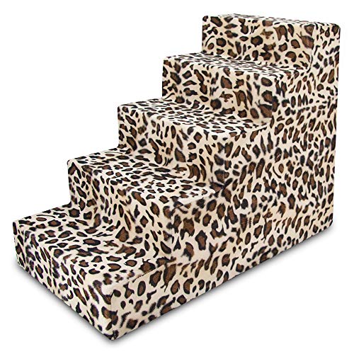 Best Pet Supplies Foam Pet Stairs, Animal Print