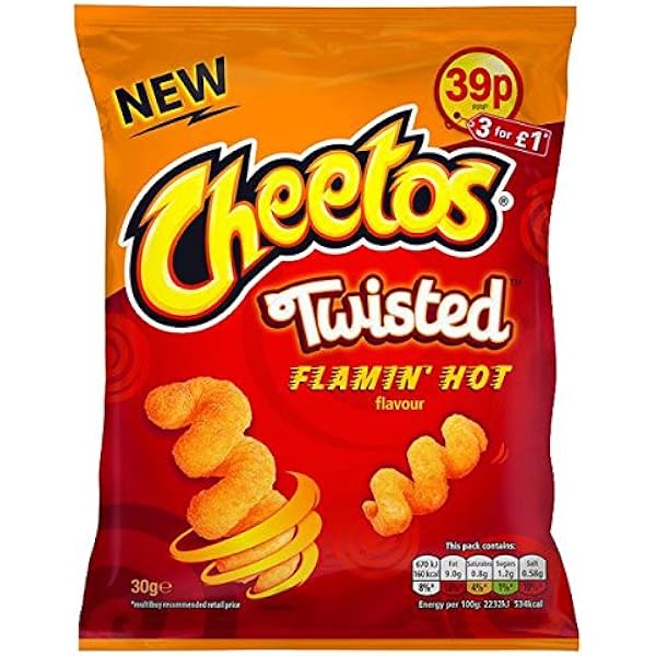 Amazon Com Cheetos Twisted Flamin Hot Flavour 30g X 30 Grocery Gourmet Food