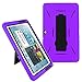 Galaxy Tab 2 10.1 Case KIQ (TM) Heavy Duty Hybrid Silicone Skin Hard Plastic Case Cover w/ Kick Stand for Samsung Galaxy Tab 2 10.1 P5100 (Black / Purple)