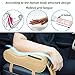 GSPSCN Car Center Console Armrest Pad Soft Memory Foam Pu Leather with Storage Pockets Seat Cushion (Beige)