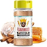 Buttery Cinnamon Roll Seasoning Topper Mix by Flavor God - Premium All Natural & Healthy Topper Blend for Donuts, Bread, Oatm