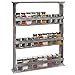 MyGift 3-Tier Country Rustic Style Brown Wood Wall Mounted Kitchen Spice Rack