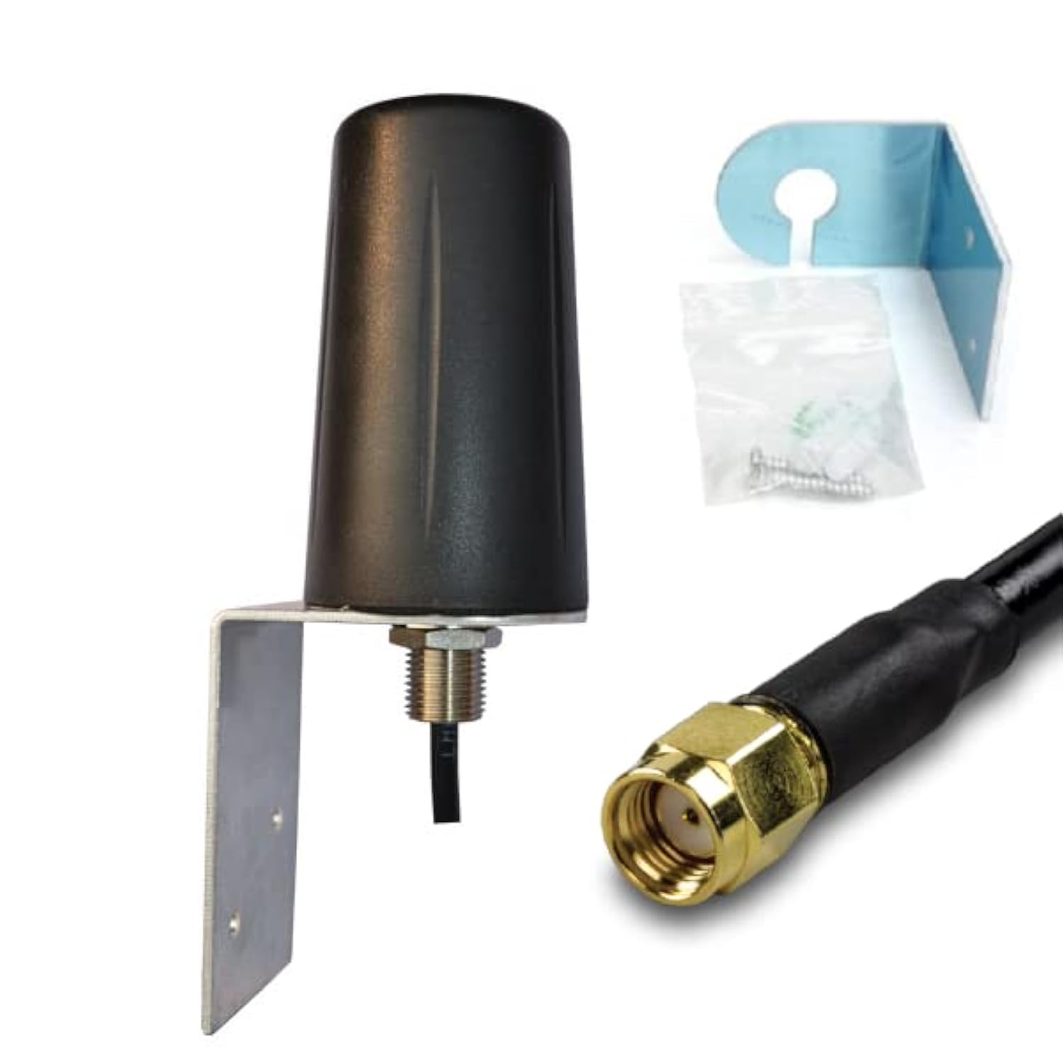 UniteCom Rugged LoRa Helium HNT 868MHz Antenna Omni Directional RP-SMA Male 5dBi Black IoT LoRaWAN LPWAN Aerial Indoor Outdoor Crypto Mining RAK Syncrobit Bobcat Nebra Gateway