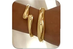 Rainhonor Chunky Gold Bangles Bracelets for Women Gold Cuff Bracelet Set Waterproof Non Tarnish Stack Bracelet for Women Gifts