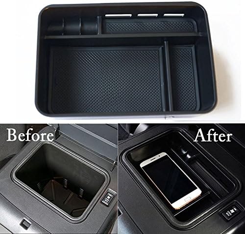 Buildent Car Console Armrest Storage Box Console Bin Glove Tray Case Car Interior Accessories Fit for Nissan Patrol 2011-2018