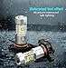 JDM ASTAR 2520 Lumens Extremely Bright PX Chips 5202 5201 LED Fog Light Bulbs with Projector for DRL or Fog Lights, Xenon White