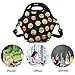 Violet Mist Neoprene Lunch Tote Bag Set Insulated Reusable Waterproof |Lunch Bag+ Bottle Holder+Shoulder Strap| School Picnic Lunchbox Container Organizer For Men, Women, Adults, Kids (Emoji Set)
